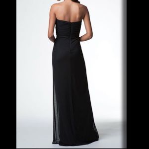 Black Strapless Evening Dress